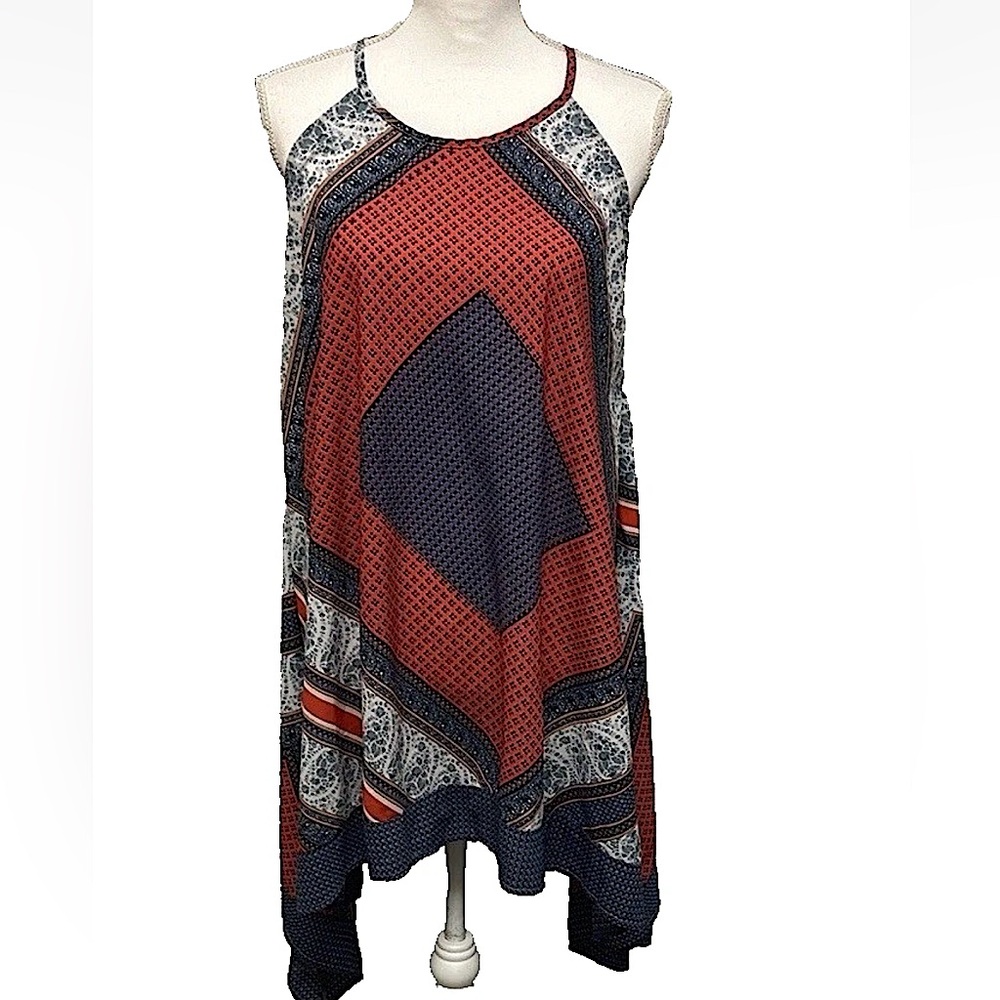KORI AMERICA Womens Aztec BOHO Sleeveless Flowy Blouse Small Hippie Summer BOHO - Picture 2 of 7